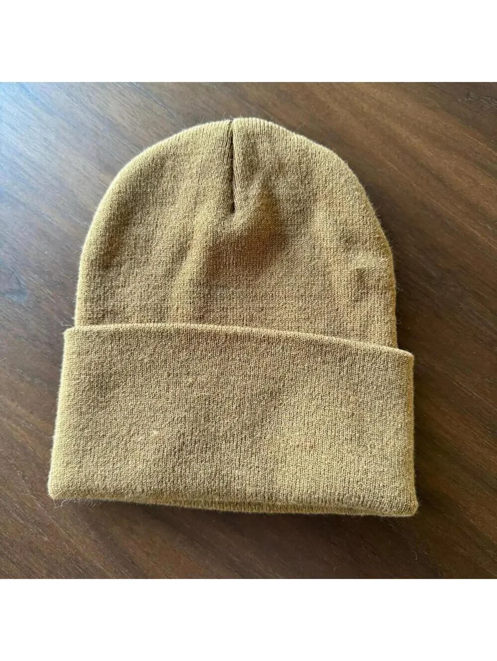 Carhartt Brown Knit Cuffed Beanie Hat One Size — Classic Workwear Rib Knit